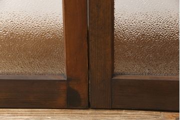 ビンテージのガラス戸2枚をリペア&カスタム!高さを切り詰めリサイズ。(窓、引き戸、建具)