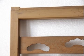 御簾戸4枚をリペア&カスタム!指定箇所に引手をとりつけ。現状の雰囲気をそのままにクリアワックス仕上げ。(簾戸、簀戸、葭戸、夏障子、すど、葦戸)