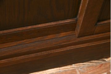 イギリスアンティークのシャツケースをリペア&カスタム!天板を取り付け、背面はフラットに。本体の色味に馴染ませて着色し仕上げ。(チェスト、ドロワー、引き出し、キャビネット、収納棚)