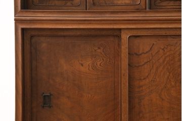 京都産の茶棚の見た目を変えずに綺麗にリペア!(茶箪笥、収納棚、戸棚、重ね箪笥、水屋箪笥、キャビネット)