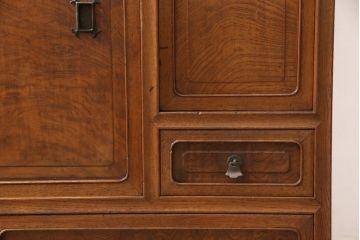 京都産の茶棚の見た目を変えずに綺麗にリペア!(茶箪笥、収納棚、戸棚、重ね箪笥、水屋箪笥、キャビネット)