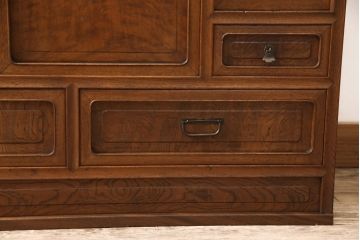 京都産の茶棚の見た目を変えずに綺麗にリペア!(茶箪笥、収納棚、戸棚、重ね箪笥、水屋箪笥、キャビネット)