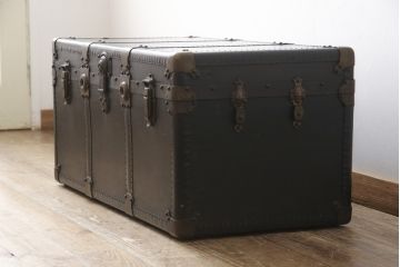 昭和初期の船トランクの見た目を変えずに綺麗にリペア!破損個所は取り外し、可動部を調整。(ローテーブル、センターテーブル、収納、ディスプレイ)