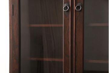 岩谷堂箪笥のキャビネットをリペア&カスタム!クリアガラスをアクリルに変更。(書棚、本箱、ブックケース)