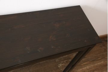 戸棚をリペア&カスタム!ヒノキ無垢材の天板を取り付け、現状の色味に合わせて着色し、ワックスで仕上げ。(収納棚、キャビネット、サイドボード)