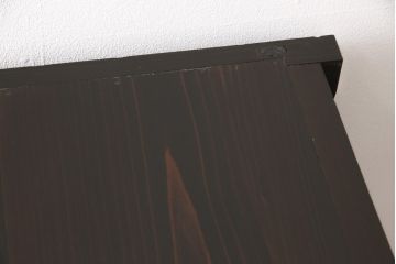 収納箪笥サイドボードをリペア&カスタム!奥行きをリサイズし、金具を銅色に塗装。本体は1トーン落ち着いた色味に着色仕上げ。(収納棚、戸棚、収納箪笥、水屋箪笥、引き出し)