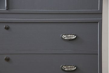加茂桐箪笥をリペア&カスタム!内部はそのままに、外側を青みがかったダークグレーにペイント仕上げ。(並厚、着物箪笥、和タンス、収納箪笥、衣装タンス)