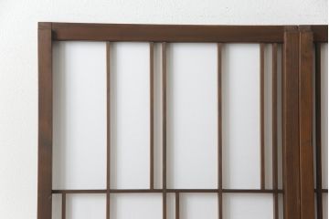 障子戸4枚をリペア&カスタム!リサイズし、戸車・引手金具を取り付け。障子はプラスチック障子に張り替え。現状に近い色味に着色仕上げ。(引き戸、建具)
