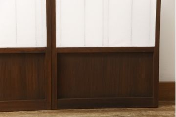 障子戸4枚をリペア&カスタム!リサイズし、戸車・引手金具を取り付け。障子はプラスチック障子に張り替え。現状に近い色味に着色仕上げ。(引き戸、建具)