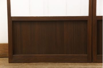障子戸4枚をリペア&カスタム!リサイズし、戸車・引手金具を取り付け。障子はプラスチック障子に張り替え。現状に近い色味に着色仕上げ。(引き戸、建具)