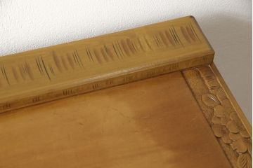軽井沢彫りのドレッシングチェストをリペア&カスタム!クリーニング・可動部分の調整・接合部分の締め直し・傷消しを施し、上部の鏡は取り外し。溝は埋木して仕上げ。(サイドチェスト、引き出し)
