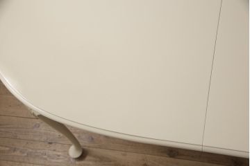マホガニー材製のエクステンションテーブルをリペア&カスタム!アンティークのホワイトでペイント仕上げ。(ダイニングテーブル)