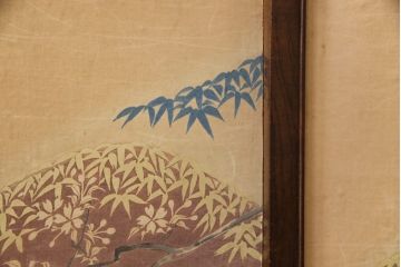 アンティークの蛇腹戸(シャッター)付き収納棚の見た目を変えずに綺麗にリペア!木部や接合部・可動部を調整し、キズを消して補修。蜜?ワックスで仕上げ。(茶棚、戸棚)