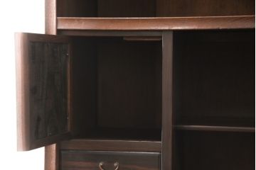 大正時代の茶棚をリペア&カスタム!下段収納部は棚板を取り外し、新しいものに交換。全体を本来の色味を活かしつつ着色仕上げ。(茶箪笥、収納棚、飾り棚)