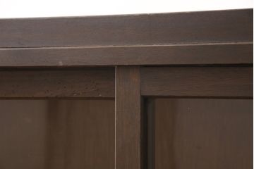 昭和中期のキャビネットの見た目を変えずに綺麗にリペア!清掃をし、天板補強と可動部の調整。風合いを最大限に残した仕上がりに。(戸棚、水屋箪笥、収納棚)