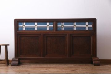 明治期の衝立をリペア&カスタム!オリジナルのステンドグラスをはめ込み、大正ロマンな仕上がりに。(つい立て、間仕切り、パーテーション)