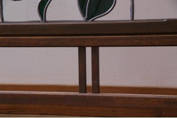 アンティークの衝立をリペア&カスタム!当時物の色ガラスとオリジナルのステンドグラスをはめ込み、大正ロマンな仕上がりに。(つい立て、間仕切り、パーテーション)