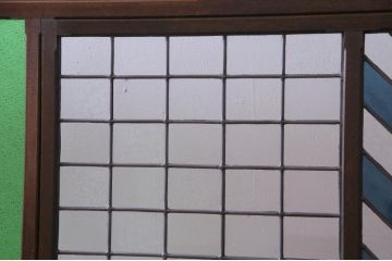 アンティークの衝立をリペア&カスタム!当時物の色ガラスとオリジナルのステンドグラスをはめ込み、大正ロマンな仕上がりに。(つい立て、間仕切り、パーテーション)