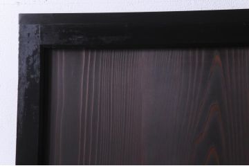 明治大正期の帯戸をリペア&カスタム!オリジナルのステンドグラスをはめ込み、木目を活かして着色仕上げ。(引き戸、板戸、ガラス戸、建具)