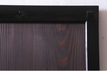 明治大正期の帯戸をリペア&カスタム!オリジナルのステンドグラスをはめ込み、木目を活かして着色仕上げ。(引き戸、板戸、ガラス戸、建具)