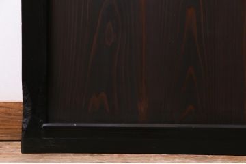 明治大正期の帯戸をリペア&カスタム!オリジナルのステンドグラスをはめ込み、木目を活かして着色仕上げ。(引き戸、板戸、ガラス戸、建具)