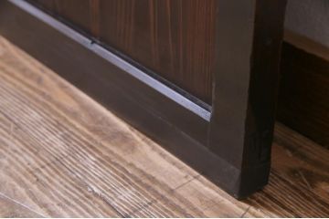 明治大正期の帯戸をリペア&カスタム!オリジナルのステンドグラスをはめ込み、木目を活かして着色仕上げ。(引き戸、板戸、ガラス戸、建具)
