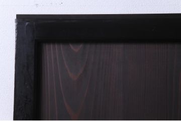 明治大正期の帯戸をリペア&カスタム!オリジナルのステンドグラスをはめ込み、木目を活かして着色仕上げ。(引き戸、板戸、ガラス戸、建具)