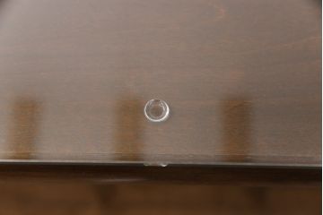 松本民芸家具のダイニングテーブルをリペア&カスタム!高品質リペアを施し、強化ガラスの天板を取り付け。(6人掛け、食卓)
