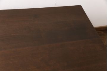 松本民芸家具のダイニングテーブルをリペア&カスタム!高品質リペアを施し、強化ガラスの天板を取り付け。(6人掛け、食卓)