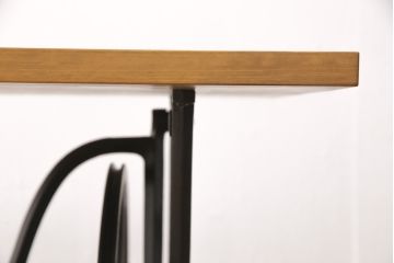 SINGER(シンガー)社のミシン鉄脚をリペア&カスタム!バタフライ天板を取り付け、本体はマットブラックにペイント仕上げ。(シンガーミシン、拡張式テーブル、ミシンテーブル)