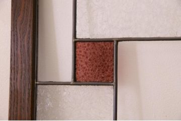 大正昭和初期のキャビネットをリペア&カスタム!建具にオリジナルのステンドグラスを使用。(ガラスケース、収納棚、戸棚)