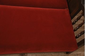 アンティークのソファベッドをリペア&カスタム!座面内部のスプリングを取り外し、ウレタンに交換。指定の生地に張り替え。(3人掛けソファ、トリプルソファ)