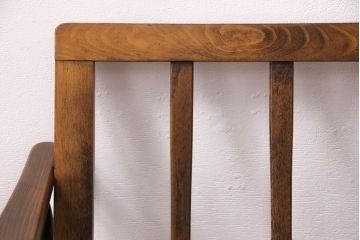 ヴィンテージの1人掛けソファ2脚をリペア&カスタム!指定の生地に座面を張り替え、脚部は強度とがたつきを調整。(アームチェア、椅子)