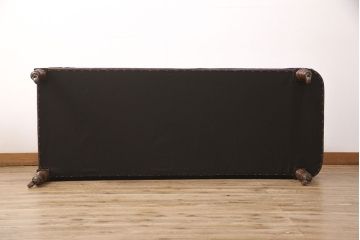 イギリスアンティークのシェーズロングをリペア&カスタム!座面と肘置きのウレタンを交換し、指定の生地に張り替え。(カウチソファ、長椅子)