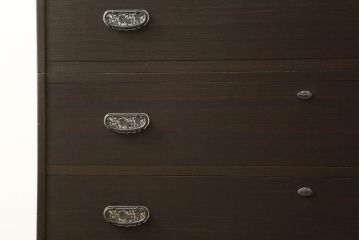 桐箪笥をリペア&カスタム!天板を取り付け、全体をチェスナット系の色に着色仕上げ。(収納箪笥、和タンス、衣装箪笥、整理タンス、引き出し)