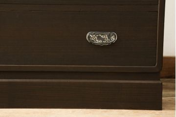 桐箪笥をリペア&カスタム!天板を取り付け、全体をチェスナット系の色に着色仕上げ。(収納箪笥、和タンス、衣装箪笥、整理タンス、引き出し)