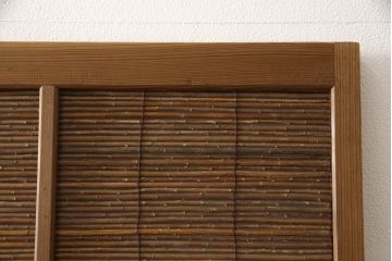 御簾戸4枚をリペア&カスタム!損傷個所を修復しリサイズ。現状の色味を活かして着色仕上げ。(簾戸、簀戸、葭戸、夏障子、夏戸、葦戸)