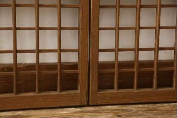 御簾戸4枚をリペア&カスタム!損傷個所を修復しリサイズ。現状の色味を活かして着色仕上げ。(簾戸、簀戸、葭戸、夏障子、夏戸、葦戸)