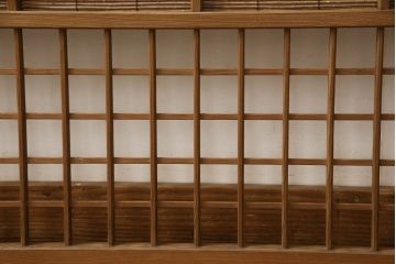 御簾戸4枚をリペア&カスタム!損傷個所を修復しリサイズ。現状の色味を活かして着色仕上げ。(簾戸、簀戸、葭戸、夏障子、夏戸、葦戸)
