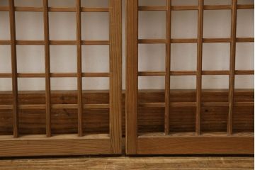 御簾戸4枚をリペア&カスタム!損傷個所を修復しリサイズ。現状の色味を活かして着色仕上げ。(簾戸、簀戸、葭戸、夏障子、夏戸、葦戸)