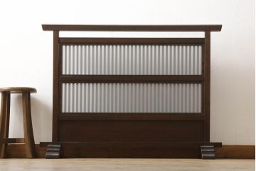 松本民芸家具の衝立をリペア&カスタム!ご希望のサイズにカットし高さを調整。(つい立て、パーテーション)