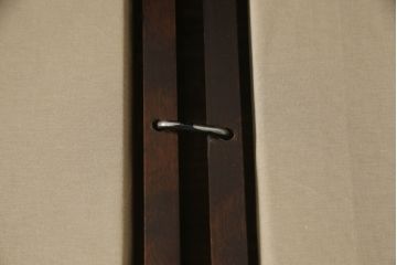 北海道民芸家具の2人掛けソファをリペア&カスタム!高品質リペアを施し、座面と背もたれのクッション内部を交換し、生地を張り替え。(3人掛けソファ、3P)