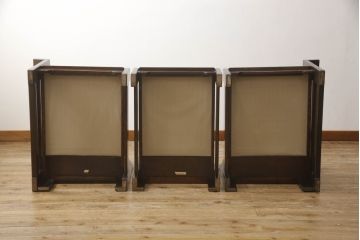 北海道民芸家具の2人掛けソファをリペア&カスタム!高品質リペアを施し、座面と背もたれのクッション内部を交換し、生地を張り替え。(3人掛けソファ、3P)
