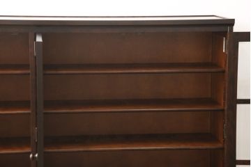 北海道民芸家具のサイドキャビネットをリペア&カスタム!高品質リペアを施し、新たに台輪を取り付け。(サイドボード、収納棚、戸棚、本箱、ブックケース)