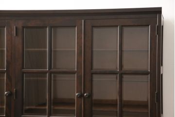 北海道民芸家具のサイドキャビネットをリペア&カスタム!高品質リペアを施し、新たに台輪を取り付け。(サイドボード、収納棚、戸棚、本箱、ブックケース)