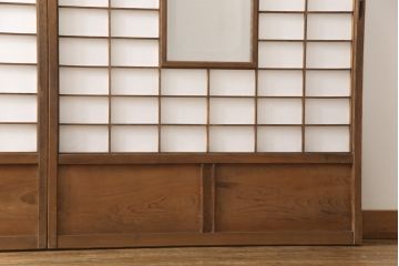障子戸の見た目を変えずに綺麗にリペア!プラスチック障子に張替え、クリアワックスで仕上げ。(引き戸、建具)