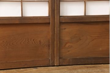 障子戸の見た目を変えずに綺麗にリペア!プラスチック障子に張替え、クリアワックスで仕上げ。(引き戸、建具)