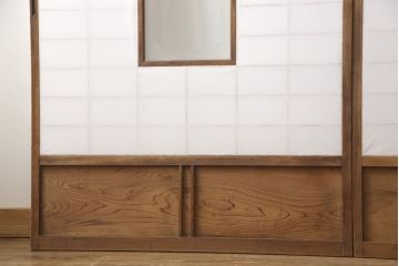 障子戸の見た目を変えずに綺麗にリペア!プラスチック障子に張替え、クリアワックスで仕上げ。(引き戸、建具)