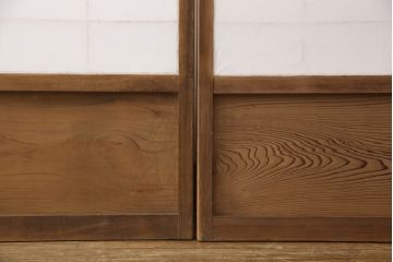 障子戸の見た目を変えずに綺麗にリペア!プラスチック障子に張替え、クリアワックスで仕上げ。(引き戸、建具)