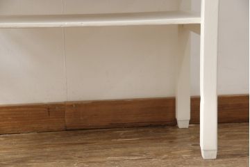 ケビントガラスケースをリペア&カスタム!本体はアンティークホワイトにペイント。(飾り棚、収納棚、陳列棚、キャビネット)